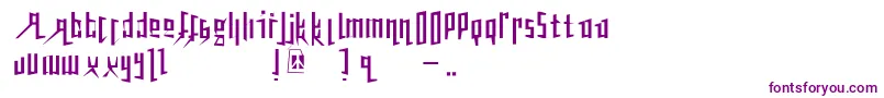 Peacetiqua Font – Purple Fonts on White Background