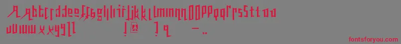 Peacetiqua-Schriftart – Rote Schriften auf grauem Hintergrund