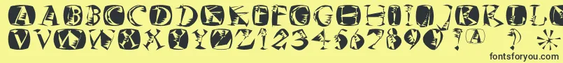 Mkszene Font – Black Fonts on Yellow Background