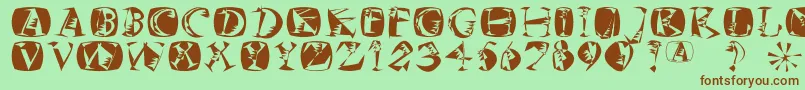 Mkszene Font – Brown Fonts on Green Background