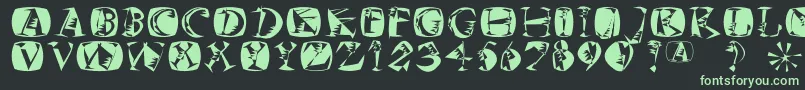 Mkszene Font – Green Fonts on Black Background