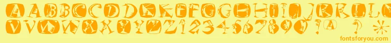 Mkszene Font – Orange Fonts on Yellow Background