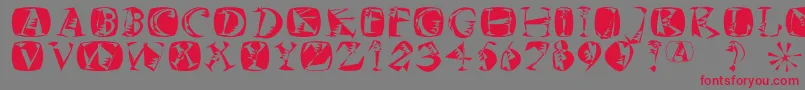 Mkszene Font – Red Fonts on Gray Background