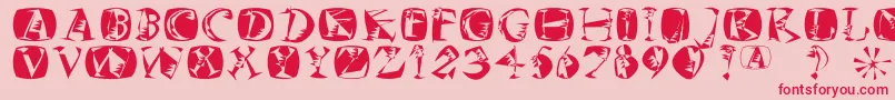 Mkszene Font – Red Fonts on Pink Background
