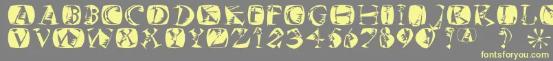 Mkszene Font – Yellow Fonts on Gray Background