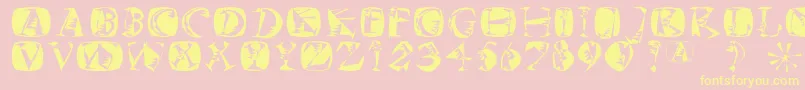 Mkszene Font – Yellow Fonts on Pink Background