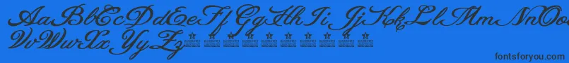 HeavenMattersPersonalUse Font – Black Fonts on Blue Background