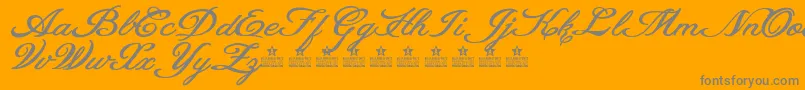 HeavenMattersPersonalUse-Schriftart – Graue Schriften auf orangefarbenem Hintergrund
