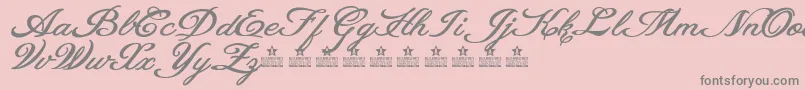 HeavenMattersPersonalUse-Schriftart – Graue Schriften auf rosa Hintergrund