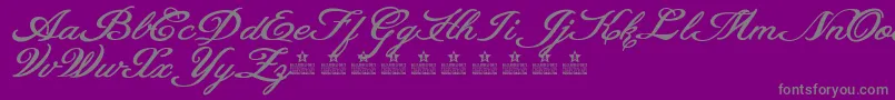 Шрифт HeavenMattersPersonalUse – серые шрифты на фиолетовом фоне