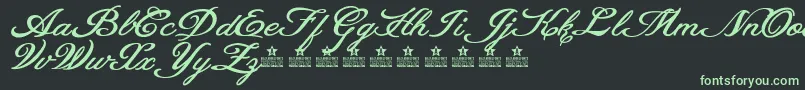 HeavenMattersPersonalUse-fontti – vihreät fontit mustalla taustalla