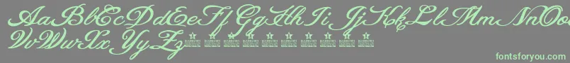 Шрифт HeavenMattersPersonalUse – зелёные шрифты на сером фоне