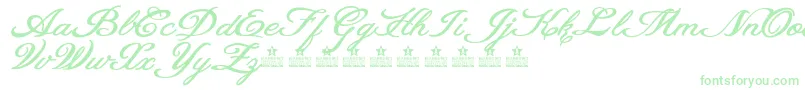 Шрифт HeavenMattersPersonalUse – зелёные шрифты на белом фоне