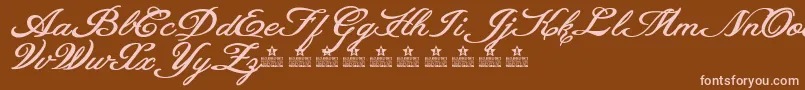 Шрифт HeavenMattersPersonalUse – розовые шрифты на коричневом фоне