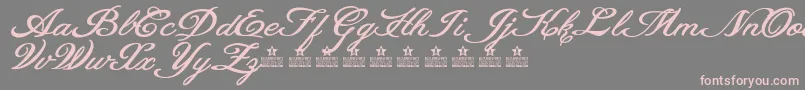 HeavenMattersPersonalUse-fontti – vaaleanpunaiset fontit harmaalla taustalla