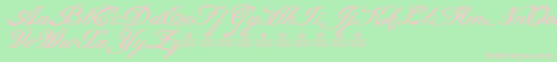 HeavenMattersPersonalUse-Schriftart – Rosa Schriften auf grünem Hintergrund