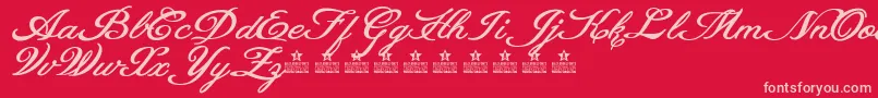 HeavenMattersPersonalUse-Schriftart – Rosa Schriften auf rotem Hintergrund