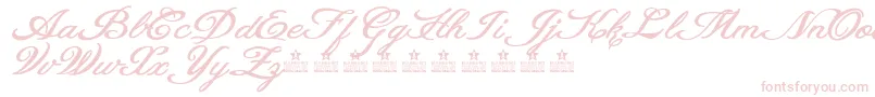 HeavenMattersPersonalUse-fontti – vaaleanpunaiset fontit valkoisella taustalla