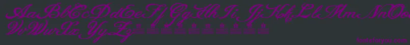 フォントHeavenMattersPersonalUse – 黒い背景に紫のフォント