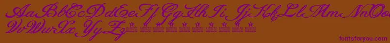 HeavenMattersPersonalUse Font – Purple Fonts on Brown Background