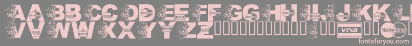 LmsPostThanksgivingShopping Font – Pink Fonts on Gray Background