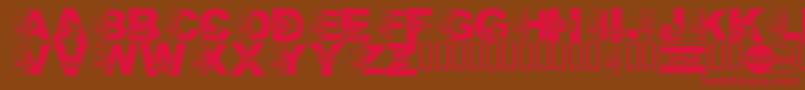 LmsPostThanksgivingShopping Font – Red Fonts on Brown Background