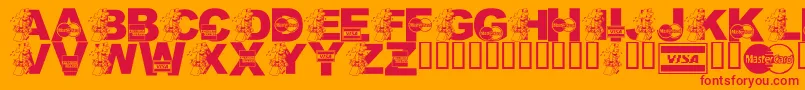 LmsPostThanksgivingShopping Font – Red Fonts on Orange Background