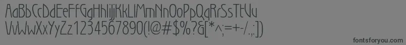 Secessionlightc Font – Black Fonts on Gray Background