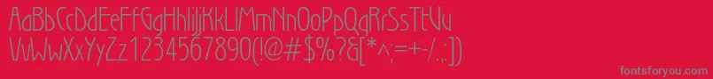 Secessionlightc Font – Gray Fonts on Red Background