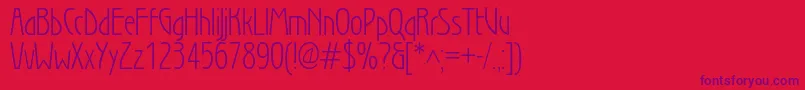 Secessionlightc Font – Purple Fonts on Red Background