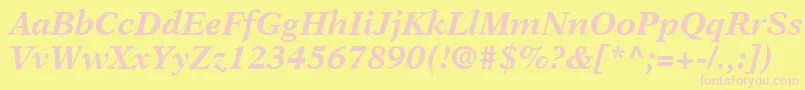 OrchidBlackSsiBoldItalic Font – Pink Fonts on Yellow Background