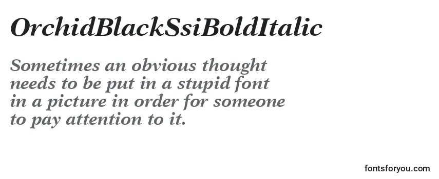 OrchidBlackSsiBoldItalic Font
