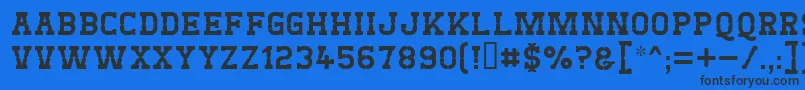 West Test Font – Black Fonts on Blue Background