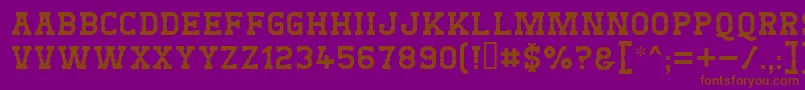 West Test Font – Brown Fonts on Purple Background