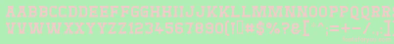 West Test Font – Pink Fonts on Green Background