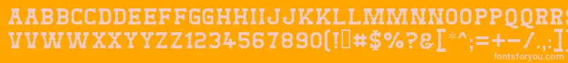 West Test Font – Pink Fonts on Orange Background