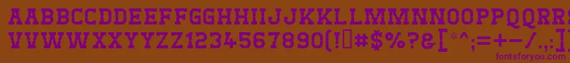 West Test Font – Purple Fonts on Brown Background