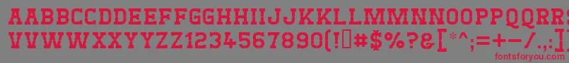 West Test Font – Red Fonts on Gray Background