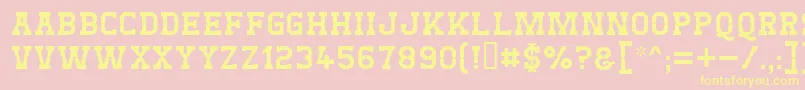 West Test Font – Yellow Fonts on Pink Background