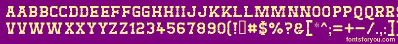 West Test Font – Yellow Fonts on Purple Background