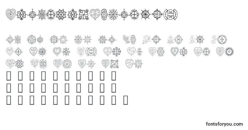 Schriftart TreasuryOfDesign – Alphabet, Zahlen, spezielle Symbole