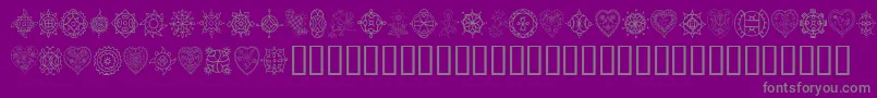 TreasuryOfDesign Font – Gray Fonts on Purple Background