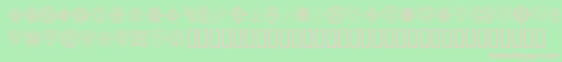 TreasuryOfDesign Font – Pink Fonts on Green Background