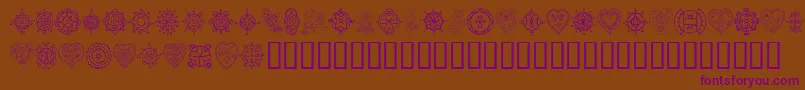 TreasuryOfDesign Font – Purple Fonts on Brown Background