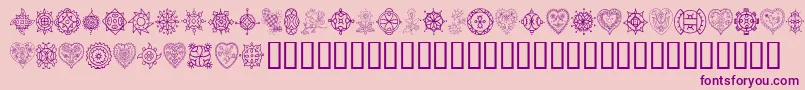 TreasuryOfDesign Font – Purple Fonts on Pink Background