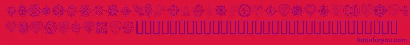 fuente TreasuryOfDesign – Fuentes Moradas Sobre Fondo Rojo