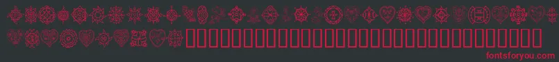 TreasuryOfDesign Font – Red Fonts on Black Background