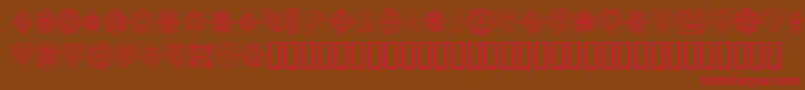 TreasuryOfDesign Font – Red Fonts on Brown Background
