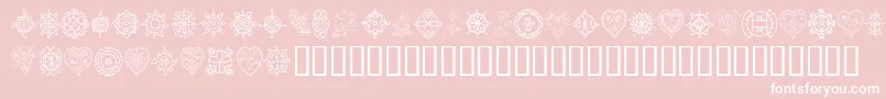 TreasuryOfDesign Font – White Fonts on Pink Background