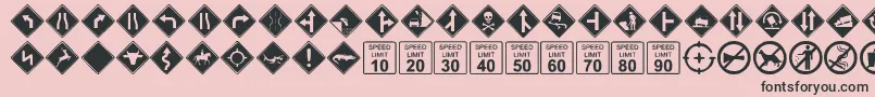 GgSigndings Font – Black Fonts on Pink Background